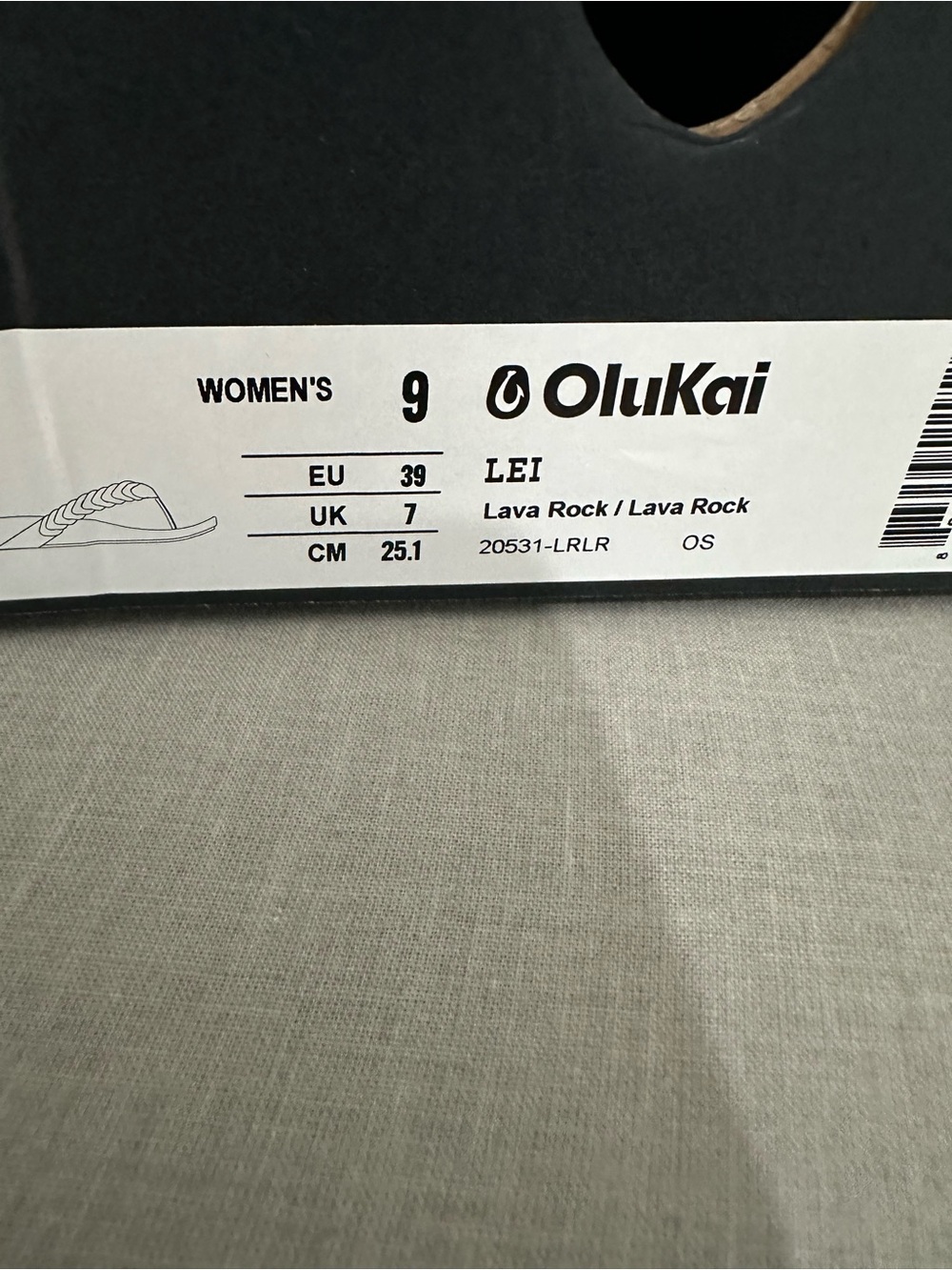 NWT OluKai Women's Lei Black Braided Leather Thong Sandals - Picture 5 of 8